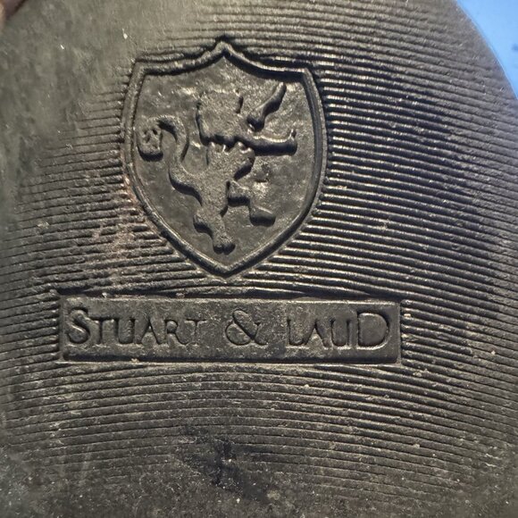 Stuart & Laud Brown Leather Croc Print Oxford Dress Shoes Size 9 D - Picture 8 of 12